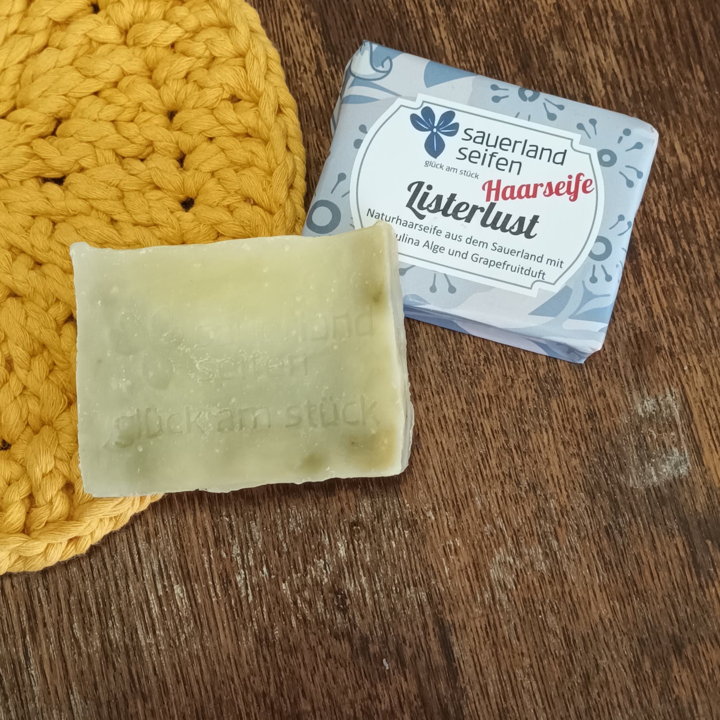 Listerlust Spirulinahaarseife mit Grapefruit