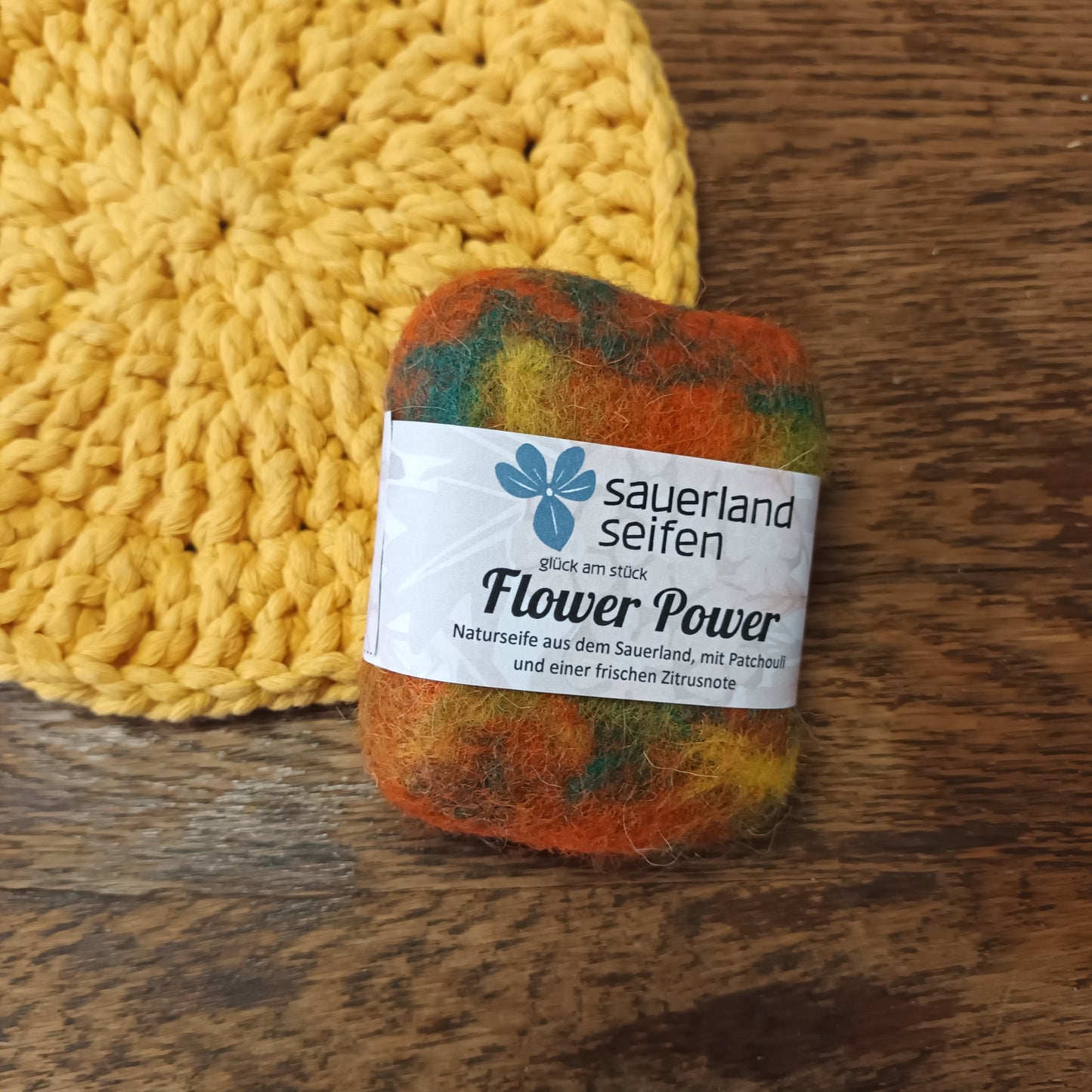 Filzseife Flower Power