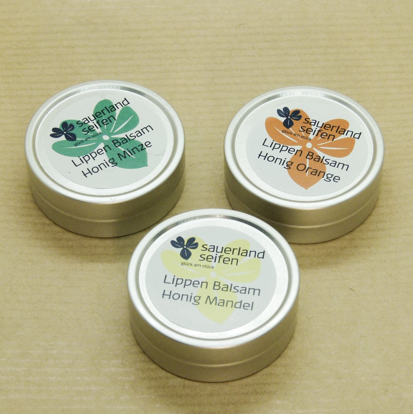Lippenbalsam Natur, Orange oder Minze