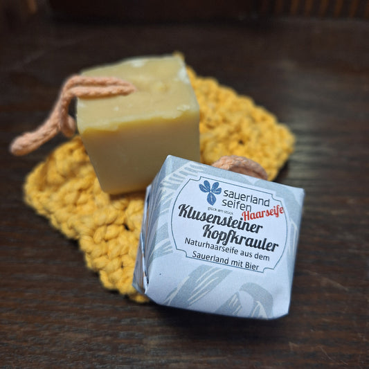 Duschwürfel Klusensteiner Kopfkrauler Bierhaarseife
