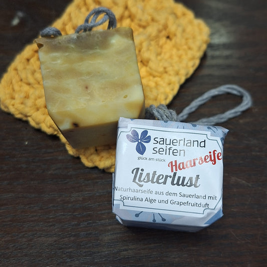 Duschwürfel Listerlust Spirulinahaarseife mit Grapefruit