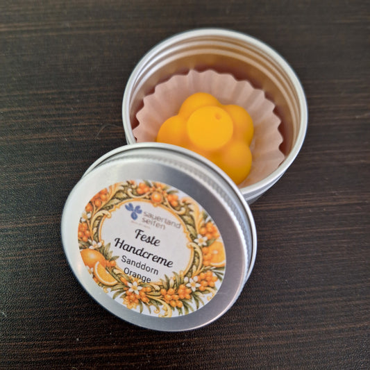 Feste Handcreme Sanddorn Mandarine Orange