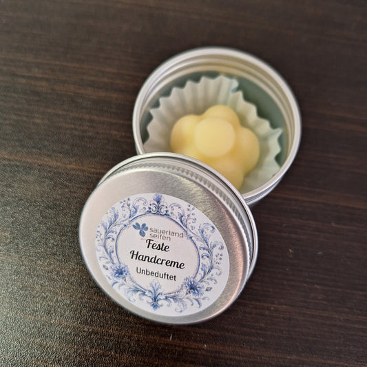 Feste Handcreme Natur (unbeduftet)