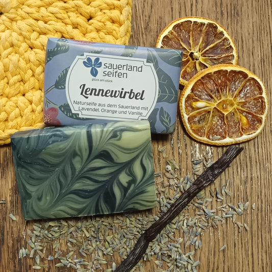 Lennewirbel Lavendelseife mit Orangen- und Vanilleduft